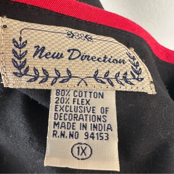 New Direction Embroidered Giraffe Colorblock Jacket Plus Size 1X Art to Wear - Picture 9 of 10